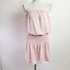 Glam large pink strapless dress nwt